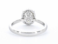 Witgouden ring ovale diamanten - afbeelding 9 van  10