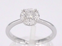 Witgouden ring prinses marquise diamant