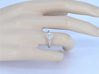 Witgouden ring prinses marquise diamant - afbeelding 4 van  10