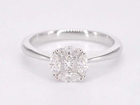 Witgouden ring prinses marquise diamant - afbeelding 7 van  10