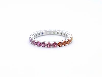 Witgouden ring saffier multicolour - afbeelding 9 van  11