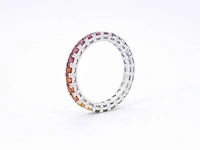 Witgouden ring saffier multicolour - afbeelding 11 van  11
