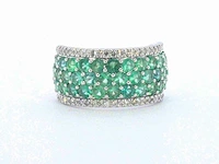 Witgouden ring smaragd 0.40 ct