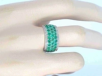 Witgouden ring smaragd 0.40 ct - afbeelding 2 van  9