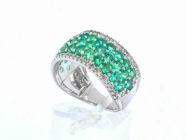 Witgouden ring smaragd 0.40 ct - afbeelding 3 van  9