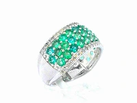 Witgouden ring smaragd 0.40 ct - afbeelding 4 van  9