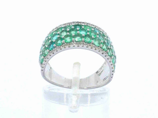 Witgouden ring smaragd 0.40 ct - afbeelding 5 van  9