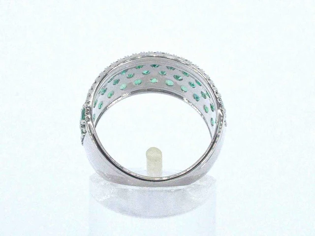 Witgouden ring smaragd 0.40 ct - afbeelding 8 van  9