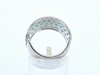 Witgouden ring smaragd 0.40 ct - afbeelding 8 van  9