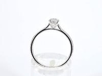 Witgouden ring solitair met natuurlijke briljant geslepen diamanten - afbeelding 2 van  10