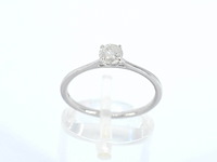 Witgouden ring solitair met natuurlijke briljant geslepen diamanten - afbeelding 8 van  12