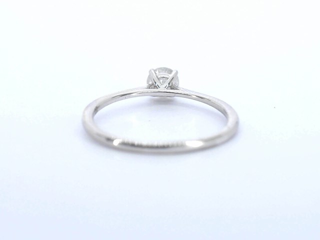 Witgouden ring solitair met natuurlijke briljant geslepen diamanten - afbeelding 9 van  12