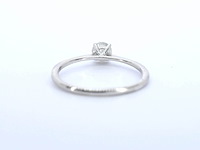 Witgouden ring solitair met natuurlijke briljant geslepen diamanten - afbeelding 9 van  12