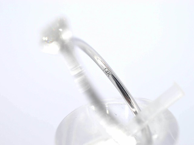 Witgouden ring solitair met natuurlijke briljant geslepen diamanten - afbeelding 10 van  12