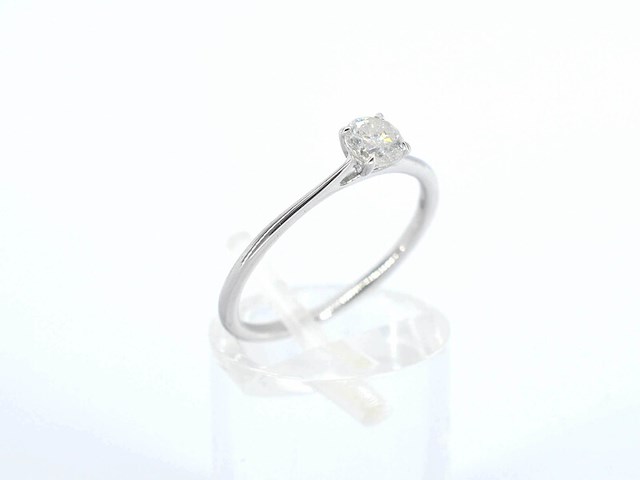 Witgouden ring solitair met natuurlijke briljant geslepen diamanten - afbeelding 12 van  12