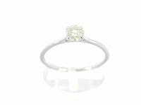 Witgouden ring solitair met natuurlijke briljant geslepen diamanten - afbeelding 1 van  11