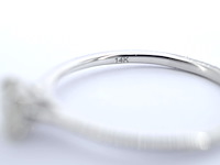 Witgouden ring solitair met natuurlijke briljant geslepen diamanten - afbeelding 8 van  11