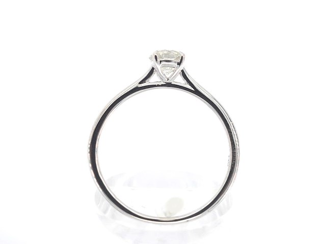 Witgouden ring solitair met natuurlijke briljant geslepen diamanten - afbeelding 11 van  11