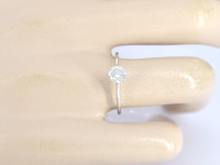 Witgouden ring solitair met natuurlijke briljant geslepen diamanten - afbeelding 2 van  9