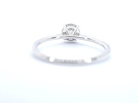 Witgouden ring solitair met natuurlijke briljant geslepen diamanten - afbeelding 6 van  9