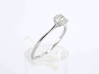 Witgouden ring solitair met natuurlijke briljant geslepen diamanten - afbeelding 7 van  12