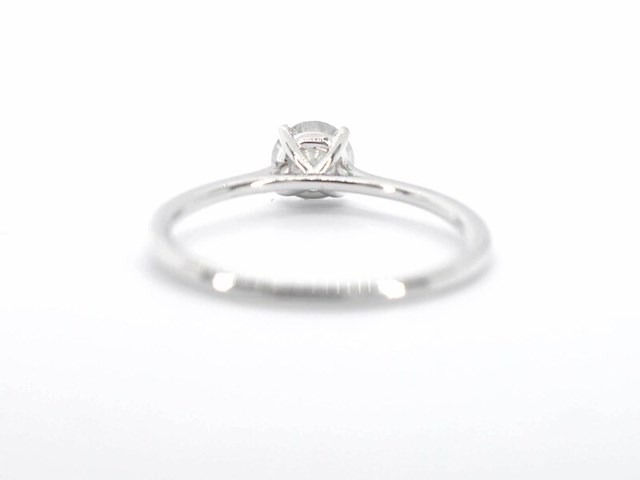 Witgouden ring solitair met natuurlijke briljant geslepen diamanten - afbeelding 9 van  12
