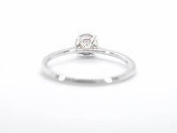 Witgouden ring solitair met natuurlijke briljant geslepen diamanten - afbeelding 9 van  12