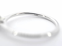 Witgouden ring solitair met natuurlijke briljant geslepen diamanten - afbeelding 10 van  12