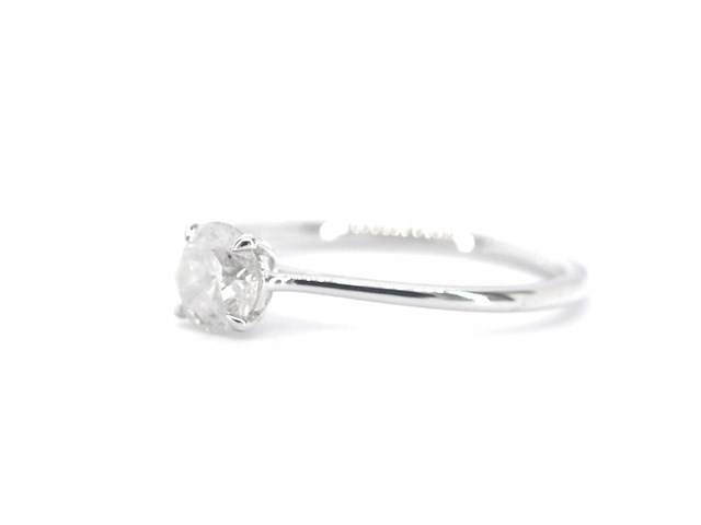 Witgouden ring solitair met natuurlijke briljant geslepen diamanten - afbeelding 12 van  12