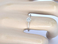 Witgouden ring solitair met natuurlijke briljant geslepen diamanten - afbeelding 5 van  12
