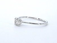 Witgouden ring solitair met natuurlijke briljant geslepen diamanten - afbeelding 6 van  12