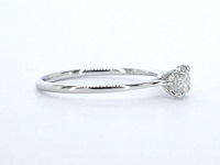 Witgouden ring solitair met natuurlijke briljant geslepen diamanten - afbeelding 7 van  12