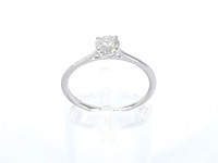 Witgouden ring solitair met natuurlijke briljant geslepen diamanten - afbeelding 8 van  12