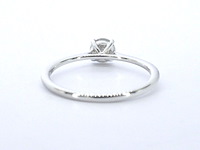 Witgouden ring solitair met natuurlijke briljant geslepen diamanten - afbeelding 9 van  12