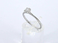 Witgouden ring solitair met natuurlijke briljant geslepen diamanten - afbeelding 11 van  12