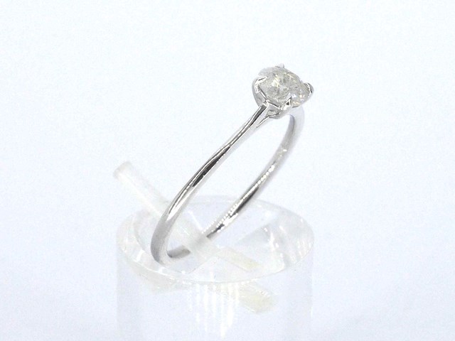 Witgouden ring solitair met natuurlijke briljant geslepen diamanten - afbeelding 12 van  12