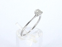 Witgouden ring solitair met natuurlijke briljant geslepen diamanten - afbeelding 12 van  12