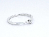 Witgouden ring solitaire met een briljant geslepen diamant - afbeelding 10 van  10