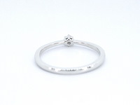 Witgouden ring solitaire met een briljant geslepen diamant - afbeelding 9 van  11