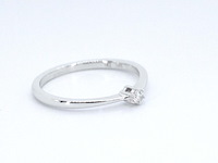 Witgouden ring solitaire met een briljant geslepen diamant - afbeelding 10 van  11