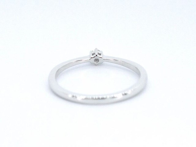 Witgouden ring solitaire met een briljant geslepen natuurlijke diamant - afbeelding 9 van  11