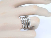 Witgouden ring vijf diamanten - afbeelding 4 van  11