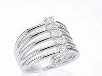 Witgouden ring vijf diamanten - afbeelding 5 van  11