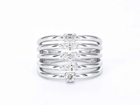 Witgouden ring vijf diamanten - afbeelding 6 van  11