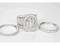 Witgouden ring vol gezet met diamanten 5.50 carat - afbeelding 6 van  8