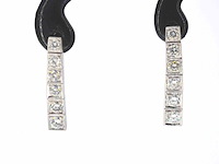 Witgouden riviera oorbellen met natuurlijke diamant - afbeelding 1 van  8