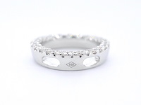 Witgouden ronde hanger met briljant geslepen diamanten, excl. ketting - afbeelding 7 van  9