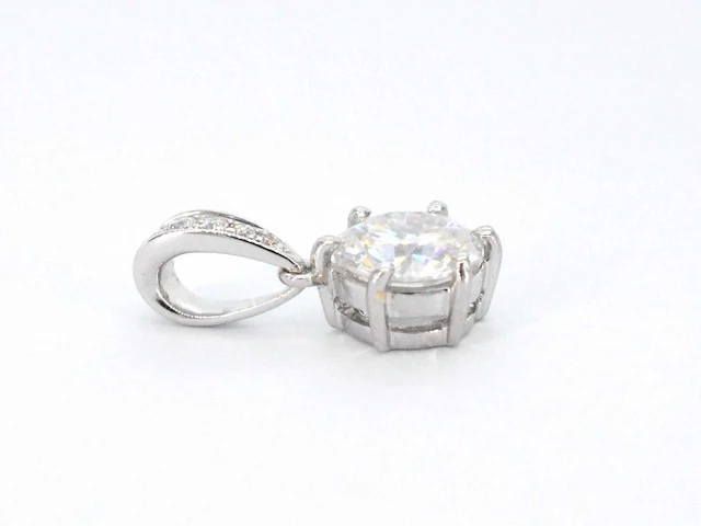 Witgouden solitair hanger diamant 1.00 ct - afbeelding 5 van  6