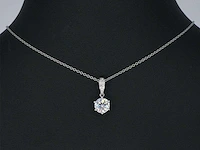 Witgouden solitair hanger diamant 1.00 ct - afbeelding 2 van  6