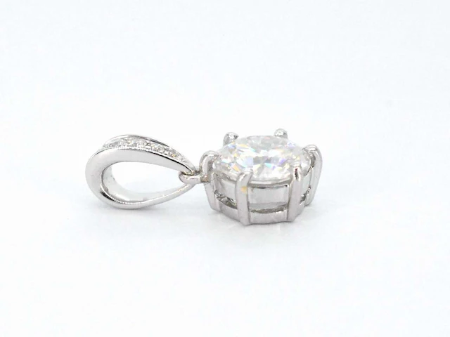 Witgouden solitair hanger diamant 1.00 ct - afbeelding 5 van  6